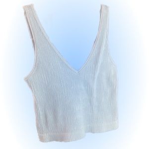 Pastel blue V-neck shirt